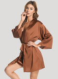 IMITATION SILK PAJAMAS TWO-PIECE SUIT