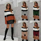 SLIM OFF THE SHOULDER SWEATER PULLOVER