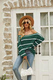 LOOSE STRIPED LONG-SLEEVED PULLOVER SWEATER