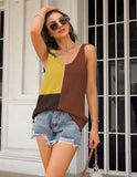 COLOR CONTRAST LADIES KNITTED TOP