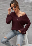 PULLOVER V-NECK LONG SLEEVE SWEATER
