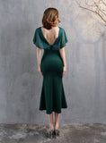 SHEATH V-NECK BAT SLEEVE PARTY DRESS