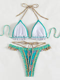 HALTER SWIMSUIT YELLOW STRAP BIKINI