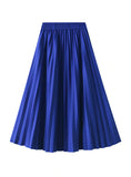 LONG HIGH WAIST PLEATED SKIRT