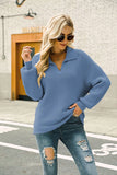 LONG SLEEVE PULLOVER LAPEL SWEATER