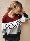 COLOR MATCHING SWEATER TOP