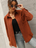 FASHION LOOSE LAPEL POCKET SHIRT