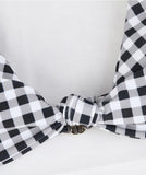 Plaid Strappy Bikini Set