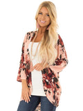 Fancy Floral Printed Cover-up Outwear