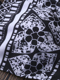 Retro Printed Floral Padding High Neck Halter Brazilian Wireless Split Bikinis