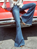 Modern Elastic Bell-bottoms Jean Pants Bottoms