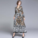 Vintage Big Swing Luxury Party Maxi Dress