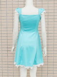 Solid Lace Sweet Young Style Woman Dress