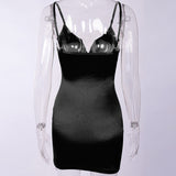 sleeveless V-neck sling fitted Hot Dress Women Sexy Mini Dress