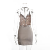 Women Sequinn Club Party Ranmo Sexy Sleeveless Mini Dress