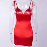 sleeveless V-neck sling fitted Hot Dress Women Sexy Mini Dress