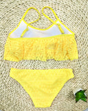  Simple Solid Color Bikini Set Sexy Low Waist Beach Swimwear