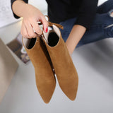 Cheap Ankle Boots Bandage Thick High-heeled Shoes For Ladies Martin Boots 