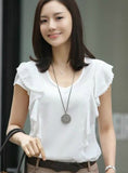 Fashion major circular hollow flower long necklace sweater chain 