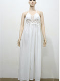 White Slim V-Neck Backless Sexy Dress 