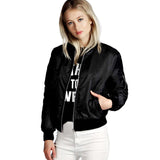 Basic Bomber Jacket Long Sleeve Coat Casual Stand Collar Thin Slim Fit Outerwear
