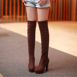 2018 New Women Boots Sexy Fashion Over the Knee Boots Sexy Thin Square Heel Boot Platform Woman Shoes