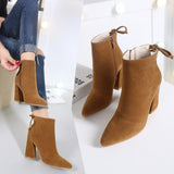 Cheap Ankle Boots Bandage Thick High-heeled Shoes For Ladies Martin Boots 