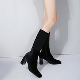 Stunning Velvet Heel Hight Women's Winter Boots