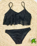  Simple Solid Color Bikini Set Sexy Low Waist Beach Swimwear