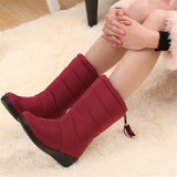 Gorgeous Winter Women Boots Female Waterproof Tassel Ankle Boots Down Snow Boots Ladies Shoes