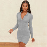 Vintage Single-breasted Summer Sexy Mini Dress