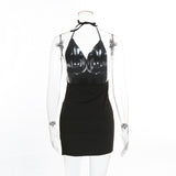 Women Sequinn Club Party Ranmo Sexy Sleeveless Mini Dress