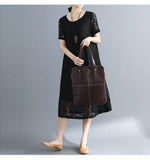 Women Vintage Ladies Lace Boho Summer Long Dress