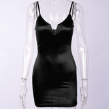 sleeveless V-neck sling fitted Hot Dress Women Sexy Mini Dress