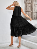 casual V-neck sleeveless fresh summer loose dress