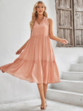 casual V-neck sleeveless fresh summer loose dress