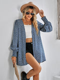Fashion Leopard Lantern Sleeve Ladies Shirt