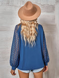 pullover casual lace button top