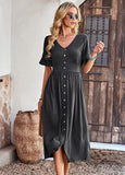 Trendy Button Up Slip Dress