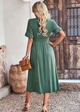 Trendy Button Up Slip Dress