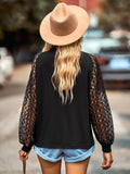 pullover casual lace button top