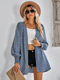 Fashion Leopard Lantern Sleeve Ladies Shirt