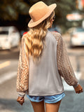pullover casual lace button top