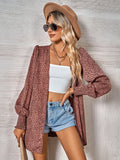 Fashion Leopard Lantern Sleeve Ladies Shirt