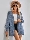 Fashion Leopard Lantern Sleeve Ladies Shirt