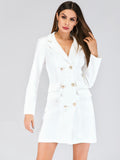 Solid V Neck Sleeveless Pocket Decor Casual Slim Dress