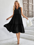casual V-neck sleeveless fresh summer loose dress