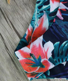 Leaf Flower Bandeau Bikini Set