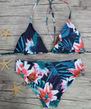 Leaf Flower Bandeau Bikini Set