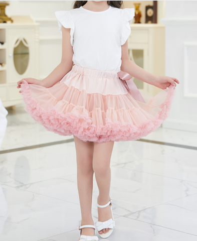 Three Generations of Princess Skirt with Butterfly Knot and Peng Skirt